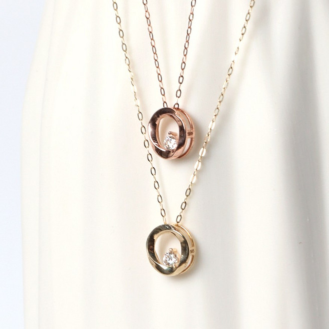 오로프 전체 14K 금 리아 모이사나이트 1부 다이아 심플 모던 목걸이 펜던트 메달