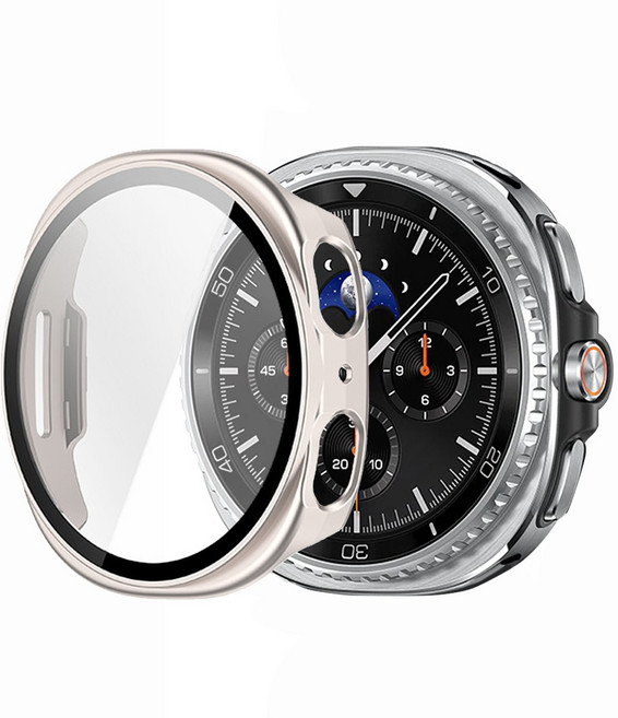 갤럭시 워치8/워치8 클래식 공용 강화유리필름 일체형케이스 보호필름 커버 케이스 40/44/46mm, 별빛