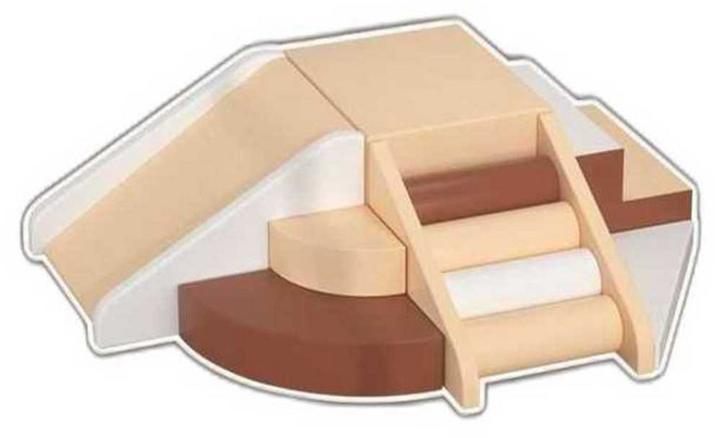 놀이 쿠션 계단 매트 놀이방 슬라이드 실내 미끄럼틀 놀이터, 1개, D