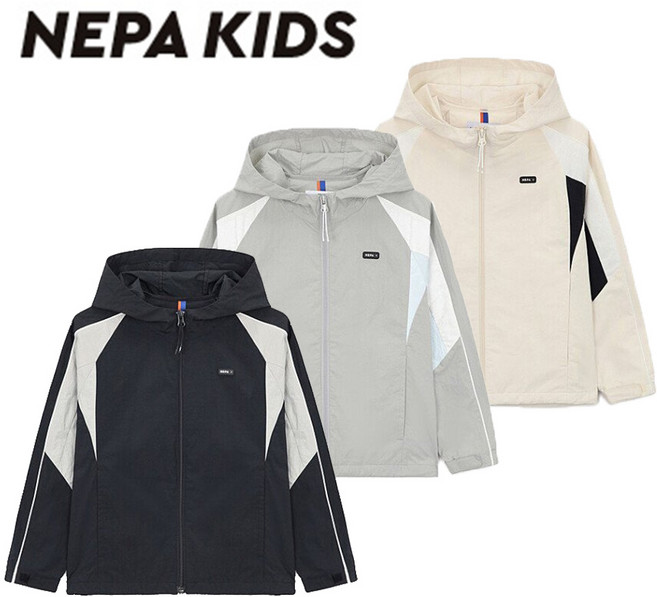 [백화점발송] 네파키즈 남여아 공용 바람막이 후드 자켓 메쉬 봄 신학기 25SS
