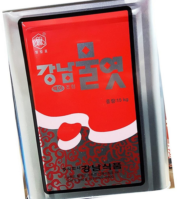 강남 황 물엿 15kg 업소용 조청 제과 제빵 당류 대용량 물엿 요리, 1개