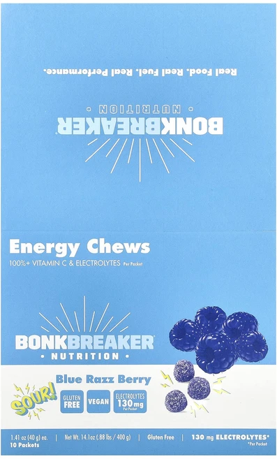 지금 곧 품절됩니다 Bonk Breaker 에너지 츄 블루 래즈 베리 10팩 각 40g(1.41oz) 서둘러주시면 감사하겠습니다, BonkBreaker에너지츄블루래즈베리10팩각40g14, 40g - 쿠팡