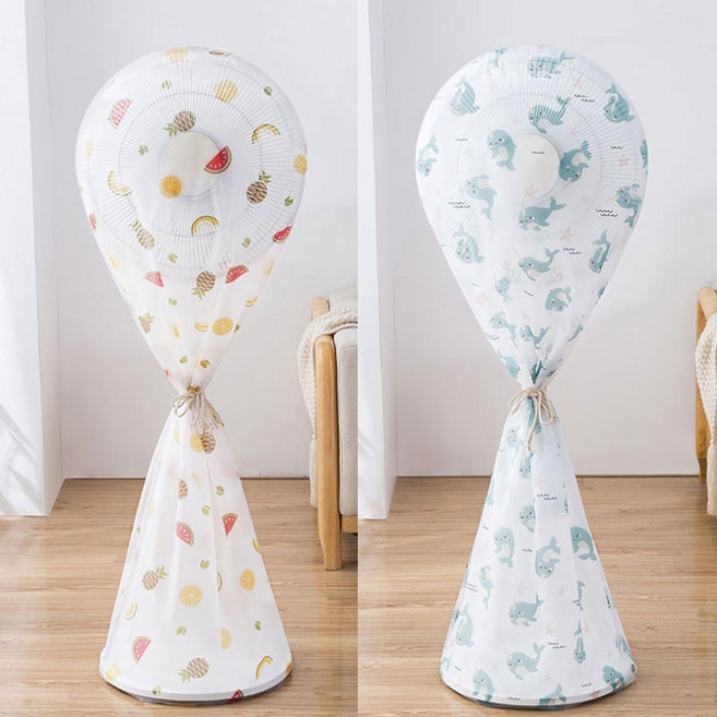 1+1 선풍기 보관 커버 4종 덮개 망 먼지망 커버망, 과일+돌고래