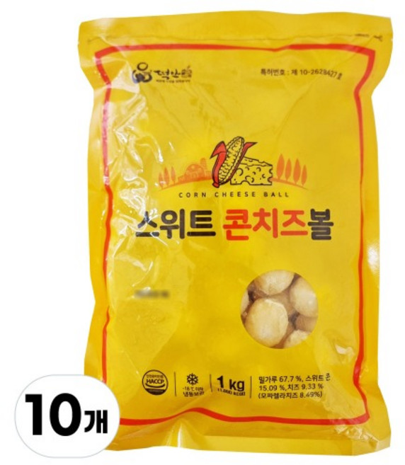 떡안애 스위트 콘치즈볼 1kg, 10개