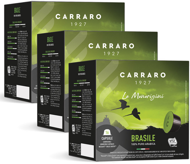 까라로 돌체구스토 호환 캡슐커피 브라질, 7g, 16개입, 3개