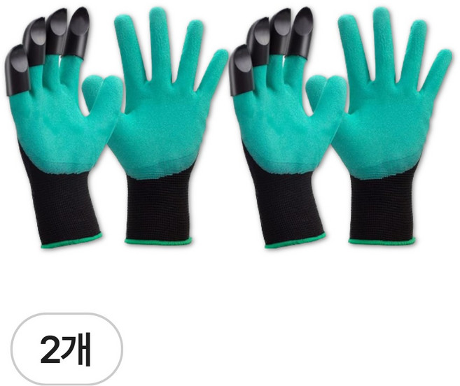 월딘 갈고리 호미 장갑 1+1 (2세트) 갈고리장갑 원예 텃밭 농사 갯벌 체험 가드닝, 2개