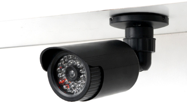 ZIO-BIZ 프리미엄 LED 모형 CCTV 감시카메라 + 스티커 / 방범 보안 가짜 CCTV 카메라 무선 실외 야외 감시카메라, 1개, 블랙