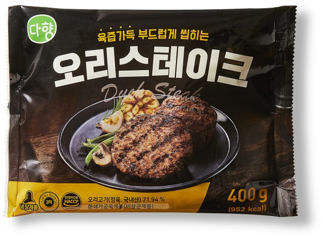 다향오리 스테이크 오리고기 오리 떡갈비 400g, 1개