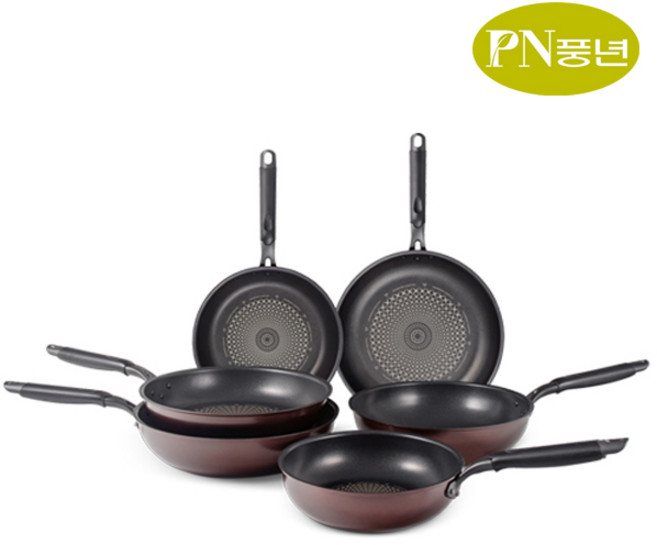 PN풍년 IH 인덕션&가스 코팅 프라이팬세트 6종 샤르텐프리노 스텐 무쇠팬 웍 추천 볶음팬, 1개
