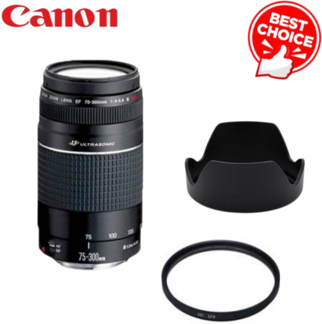 캐논 EF 75-300mm F4-5.6 USM+호환후드+MCUV필터/망원줌렌즈/DN