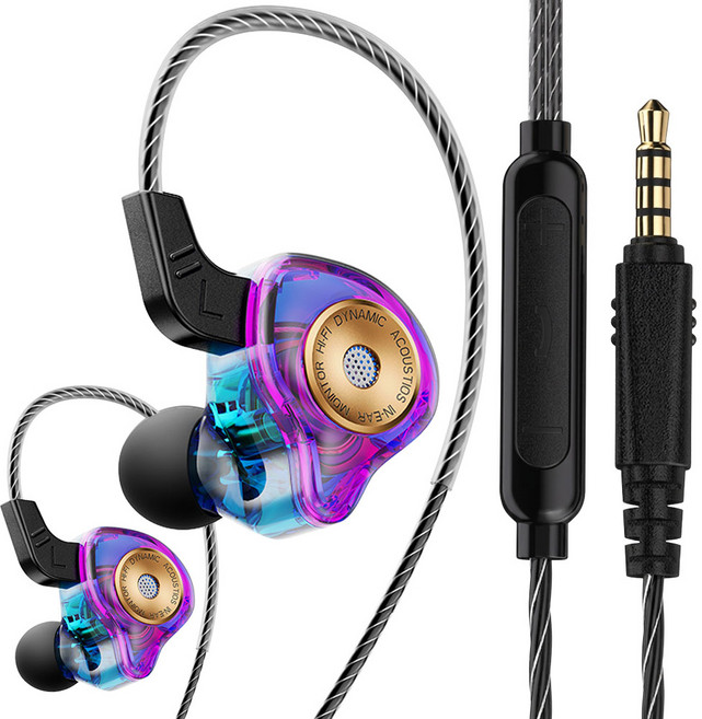 프리모 인이어 게이밍 유선 이어폰, 퍼플, 3.5mm