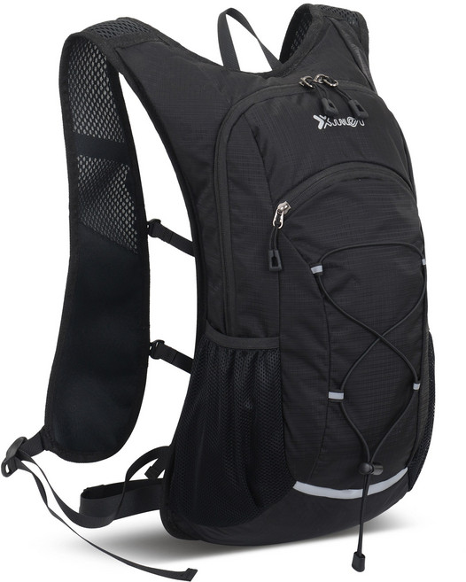 리치모리 초경량 아웃도어 등산 하이킹 백팩 방수 나일론 물백 호환 라이딩 가방, 블랙