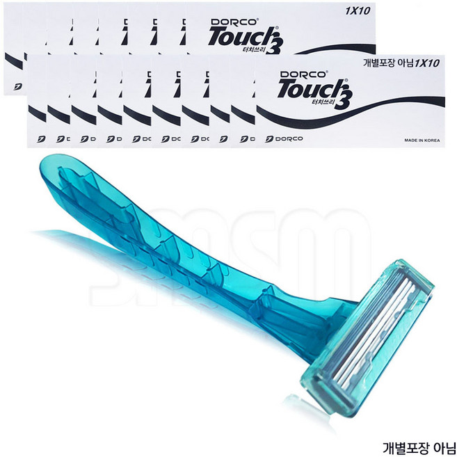 도루코 터치쓰리 면도기, 10개입, 20개