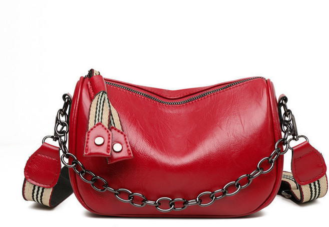 ASURE 여성 소프트 가죽 체인 크로스백 멀티 크로스백 대용량 숄더백