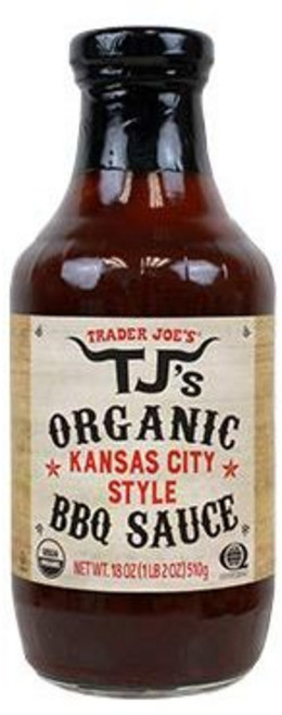 트레이더 조 TJ 유기농 캔자스 시티 스타일 바비큐 소스 순 Trader Joe's TJ's Organic Kansas City Style BBQ Sauce NET WT. 18 O, 1개