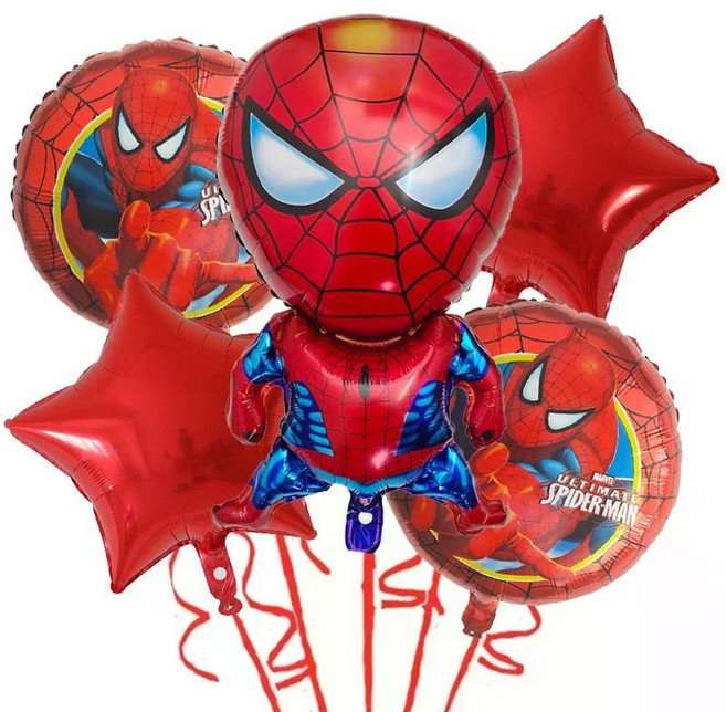 만화 어벤져스 테마 다리미 맨 캡틴 아메리카 스파이더 헐크 풍선 세트 생일 파티 장식 용품 에어 글로보, CHINA, as the picture, as the picture1