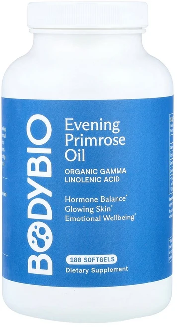 BodyBio 달맞이 꽃 오일 Evening Primrose Oil, 1개, 180정 - 쿠팡