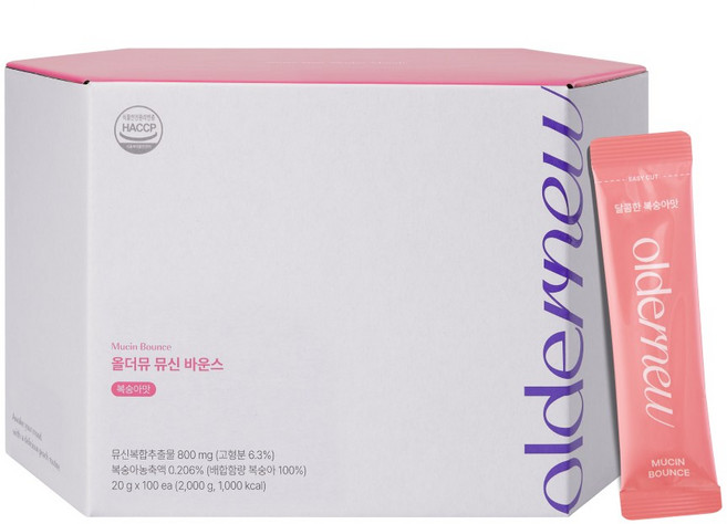 [본사공식몰] 올더뮤 뮤신 바운스 복숭아맛, 200g, 10박스