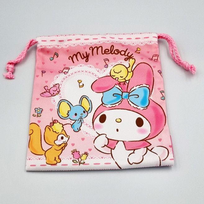 일본 산리오 복주머니 면파우치 마이멜로디