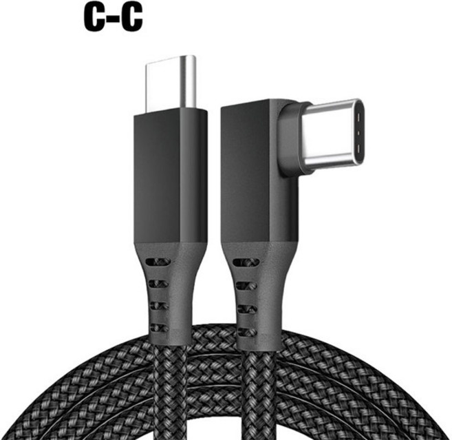 고속 링크 케이블 5M USB Oculus 헤드셋 Ocolus 3D 가상 헬멧 안경 스마트 현실 Quest2 Quest VR, Black USB C to USB C