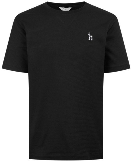 헤지스 블랙 단색 면 반팔티셔츠 YMWHTS5B901BK