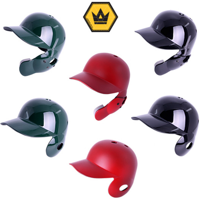 크라운비 랜더스 컬러 6종 타자헬멧 무광레드 스벅그린 유광블랙 외귀 검투사 선수지급모델, 유광블랙 검투사 XL, 좌타자(우귀)