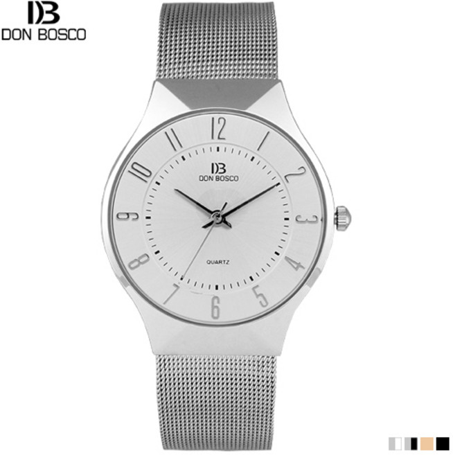 남성용 메탈시계 남자 손목시계 슬림 메탈시계 남녀공용 로즈골드 실버 블랙