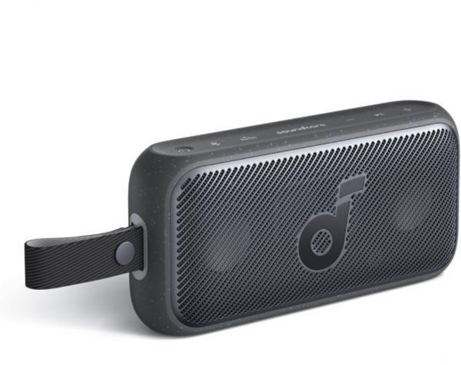 사운드코어 모션 300 무선 고해상도 휴대용 스피커 Bass Up 포함 블루투스 스마트 Tune Technology 30W 스테레오 사운드 13H 재생 IPX7 방수 뒷마당용, Black, 블랙