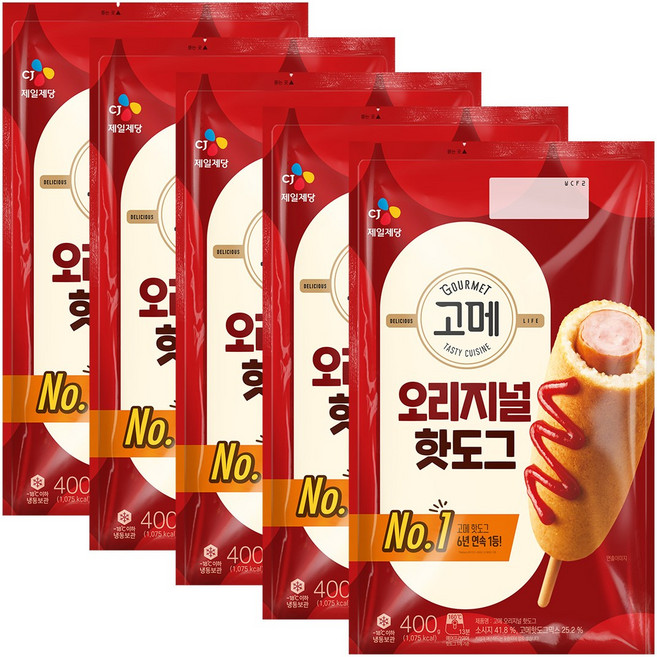 CJ 고메 오리지널 핫도그 400g, 5개