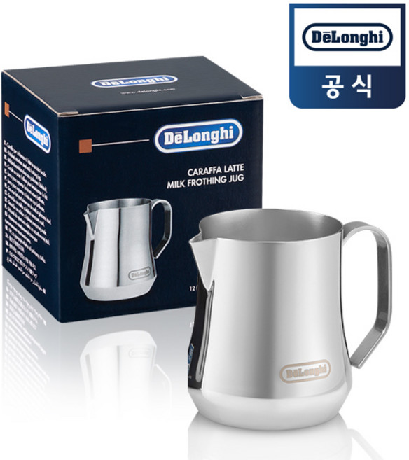 [드롱기] 스텐 밀크저그 500ml (스팀피쳐라떼아트), DLSC069
