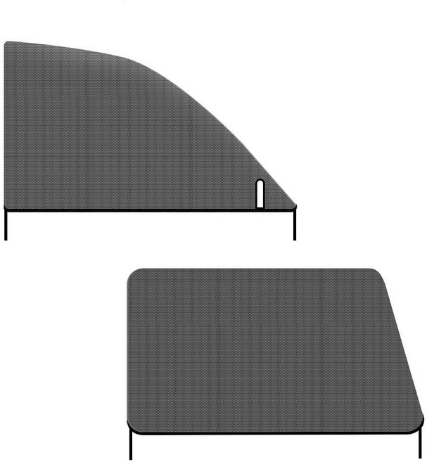 자동차 모기장 2개입 운전석 조수석 햇빛가리개 그늘막 햇빛차단 chl+30361wO, 뒷유리용2P 블랙