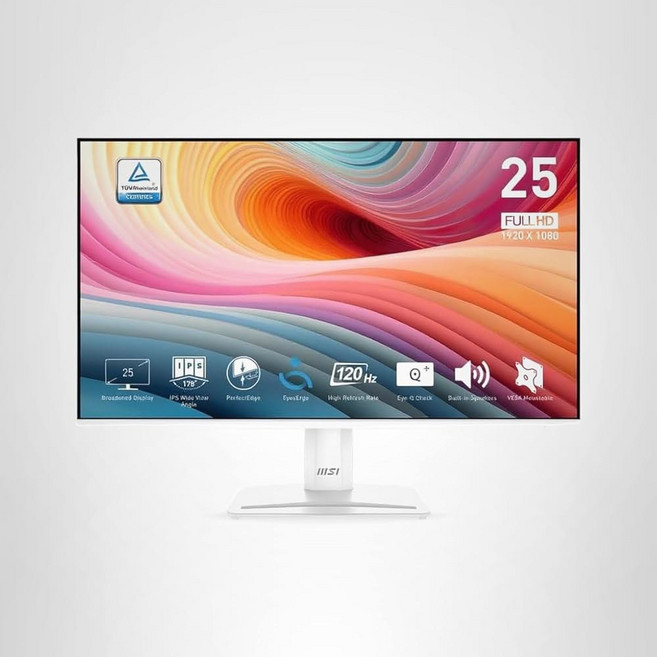 MSI PRO MP251W E2 24 5인치 IPS 1920 x 1080 FHD 게이밍 오피스 모니터 120Hz 어댑티브 싱크 HDR 준비 HDMI VGA 포트 디스플레