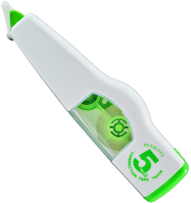 筆樂PENROTE 修正帶內帶 - 筆型設計 滑順流暢 方便更換, 正帶-綠, 1個