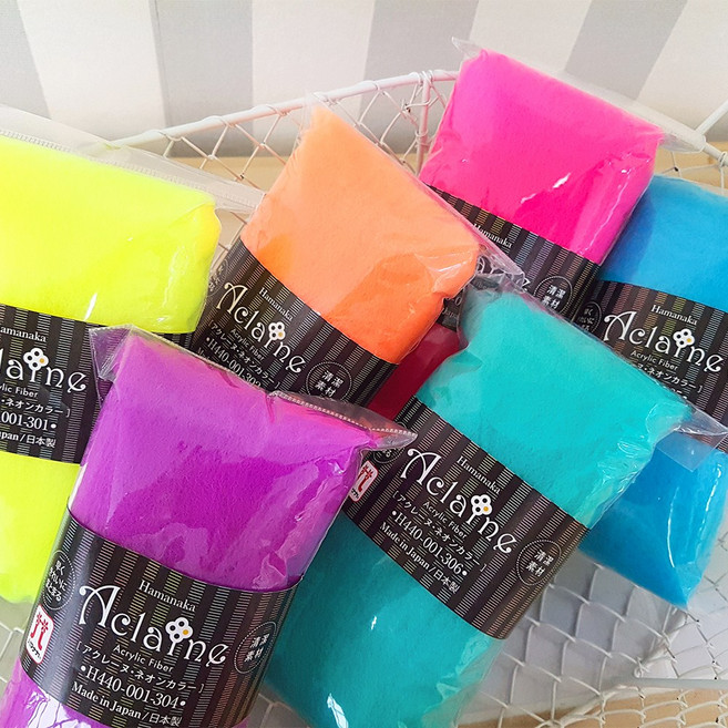 태양이네 네온 아크레누 아크릴솜 양모, 1개, 네온민트