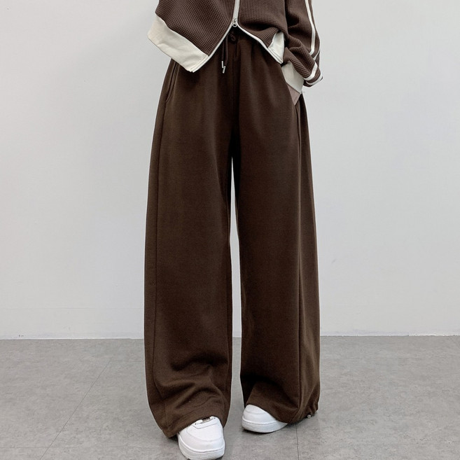 잘빠진 남녀공용 프론트절개 투웨이 2단기장 와이드 밴딩팬츠