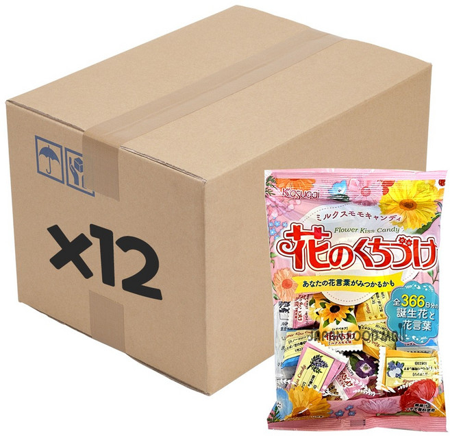 카수가이 플라워키스 사탕, 129g, 12개