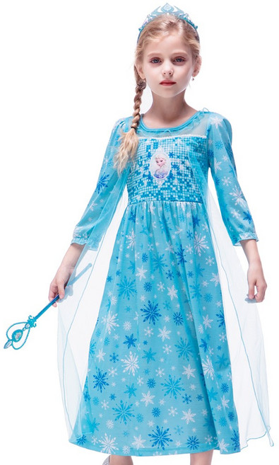 디즈니 공주 원피스 드레스 아동 여아 유아 잠옷 세트 파자마 파티 실내복 눈꽃7부