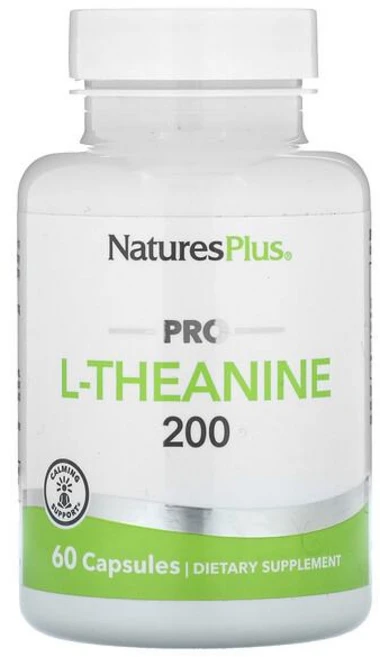 NaturesPlus Pro L-Theanine 200 Capsule 네이처스플러스 프로 L-테아닌 200 캡슐, 1개, 60정 - 쿠팡