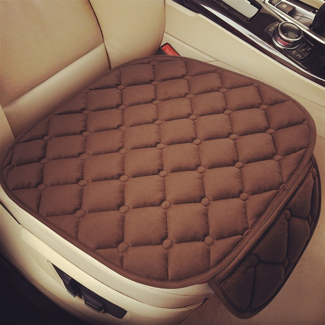유티즌 1+1 논슬립 차량방석 차량시트 따뜻 뽀송 사계절 방석, 2개, 브라운