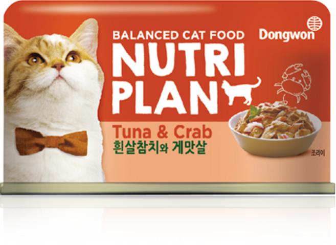 뉴트리플랜 흰살참치와게맛살160g 고양이간식 고양이사료, 혼합맛(흰살참치/게맛살), 160g, 1개