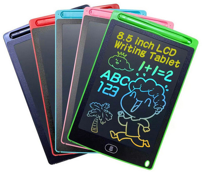 포커스 LCD메모패드 전자노트 8.5인치 칠판 그림판 부기 메모장, LCD신형필기 메모패드8.5인치-칼라랜덤
