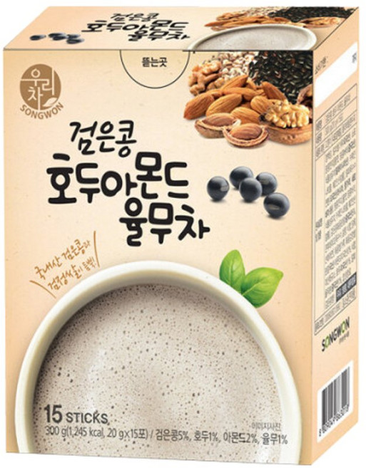 티타임고려 송원 17곡 검은콩차 15T / 곡물차 전통차 리뉴얼로 상품명 변경됨, 1개, 15개입, 20g