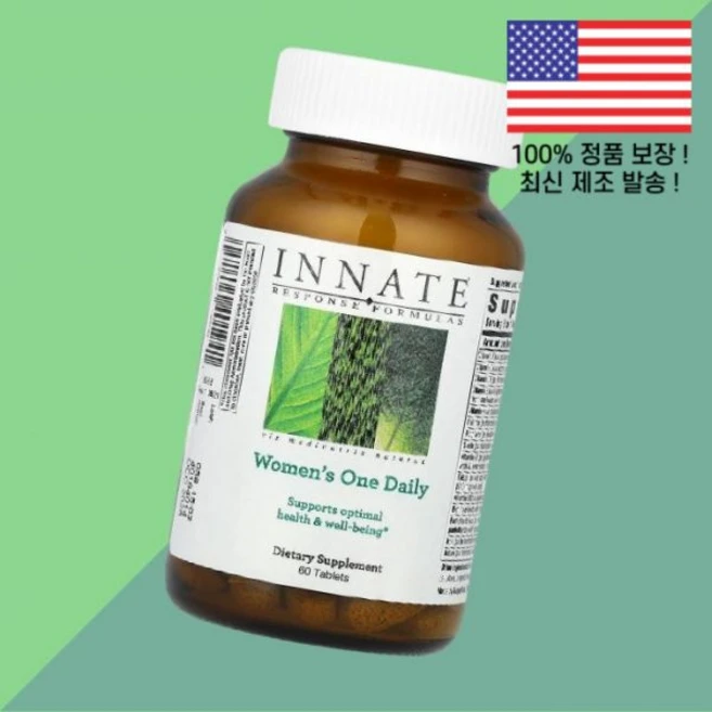 이네이티브 리스폰스 포뮬러 우먼 여성 여자 원 데일리 60정 Innate Response Formulas Women's One Daily 60 Tablets, 1개 - 쿠팡