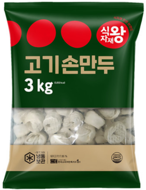 식자재왕 순돈육 고기 손만두 3kg, 15개