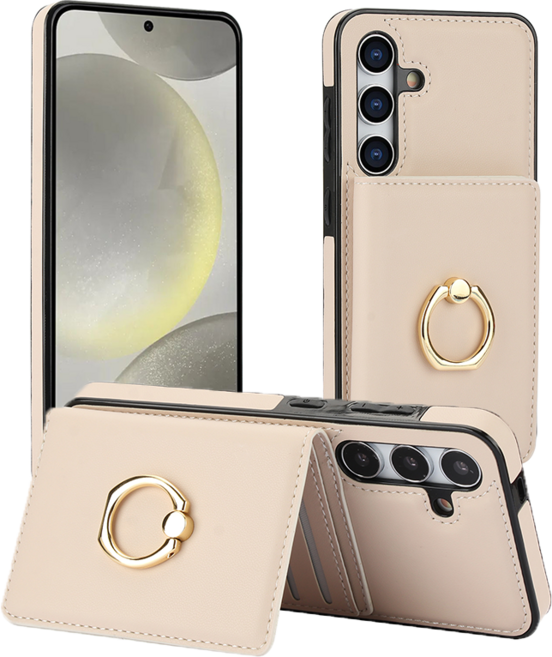 시온우주 갤럭시 S25 시리즈 카드수납 스탠딩 지갑 프리미엄 가죽 핸드폰 케이스