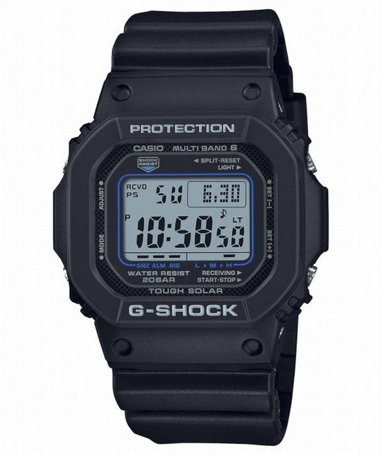 지샥 워터 레지스트 20BAR 멀티 밴드 6 터프 솔라 남성 프로텍션 스포츠 손목 시계 GW-M5610U-1CJF