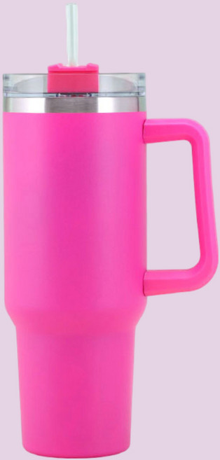 Homemore 건강한 물루틴 대용량 스텐 텀블러 1.2L 손잡이, 1개, 플로럴 핑크