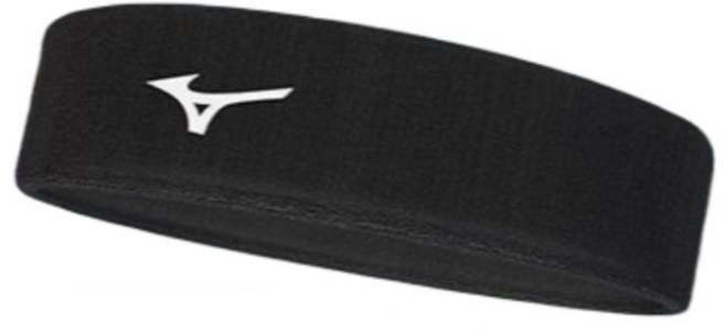 미즈노 스포츠 헤어밴드, 1개, 블랙