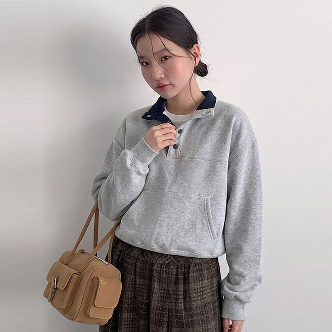 타니즈 케딜런 하프넥 기모 맨투맨 - 2컬러