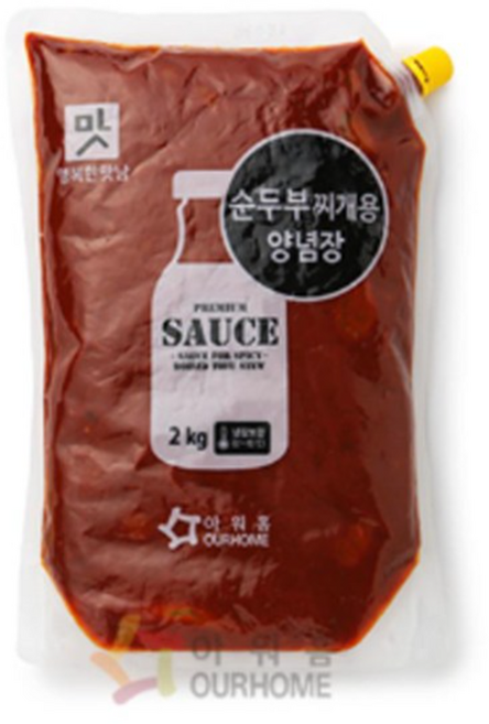 아워홈 순두부찌개 양념장 2kg 양념소스, 1개